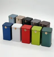 Mini Food Coffee Powder Organizer Cans Box Jar Storage Caddies Caddies Matcha Container Multifunción Square Metal3650671