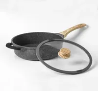 PANS Maifan Stone anti -aanbak koekenpan zonder olieachtige rook voor huishoudelijke inductiekokkoker gietijzeren kookgerei koken2763418