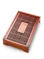 Real wood tea tray saucer tea tray kung fu tea table drainage water storage small wooden saucer tray5612909