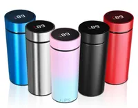 Water Bottles Smart Thermal Led Digital Temperature Display Intelligent Insulation Cup Stainless Steel Thermos Christmas Gifts 2218337594