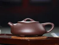Yixing Classic Stone Scoop Tea Topf Lila Tonfiltertöpfe Schönheit Kessel Rohes Erz handgefertigt Zisha Set 200ml 2108134644570