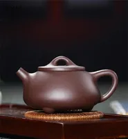 Yixing Classic Stone Scoop Tea Pot Purple Clay Filter Potten Beauty Kettle Raw Ore Handmade Zisha Set 200 ml 2107245771203