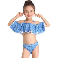 10 Year Children Swimsuit Girls Bikini Sports Swimwear Kids Beach Patchwork Swimsuit Bodysuits Baby Bathing Suit For Girls 14 Y1904725605