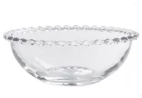 Bols en verre transparent Salad Bowl Perl Edge Ice Ice Cream Dessert Milkshake Cup Pitnet Table Volisse1105624