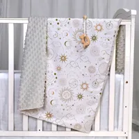 Baby Rugs Playmats 75x100cm Couverture super chaude Velvet Coral Fleece Haricots Infant S Born Double couche automne Quilt 230211