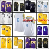 Men's T-Shirts James Russell Westbrook Carmelo Anthony 3 Davis Basketball Jersey 23 6 32 34 Black Mamba Jerseys 0 7 75th anniversary