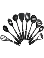 Cooking Tools Set High Temperature Resistant Nylon Kitchenware Shovel Turners Kit Black Cookware Utensils Kitchen Supplies Y04285395799