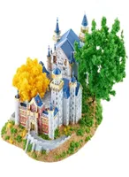 Party Games Crafts 1 500 DIY 3D Metal Model Building Kit Neuschwanstein Castle Dollhouse Miniature With Light Toys for Girls Xmas 6885643