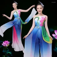 무대웨어 한피 클래식 댄스 의상 여성 성인 중국 스타일 우아한 팬 우산 양코 의류