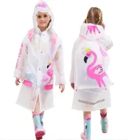 Wasserdichte Regenmantel Cartoon Tierstil Kinder Regenmantel M￤dchen und Junge Regenbekleidung Eva Transparent Mode Regenmantel mit Schultaschen Y5232235