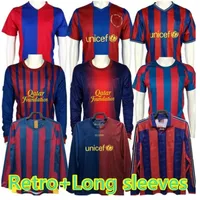 1899 1999 Retro Barcelone Soccer Jerseys Barca 96 97 07 08 09 10 11 Xavi Ronaldinho Ronaldo Rivaldo Guardiola Iniesa Finales Classic Long Manches Shirts Football