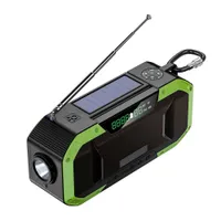 Portabla högtalare Bluetooth -högtalare Hand Crank Solar Radio AM/FM Emergency LED Power Display ficklampa IPX5 Vattentät 5000mAh Bank Y2212