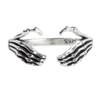 925 sterling Silver Ring Bulk Skull Ring for Men أو Women Vintage Fintage Punk Hearmetry Shape Shape Finger Rings Male Romanting Valentines Gift