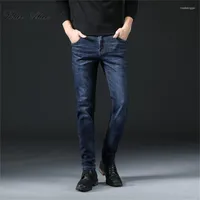 Мужские джинсы 2023 Мужские падения/зима подряд в середине таистовой классические растяжки.