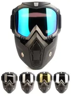 S Maske abnehmbare Schutzbrille und Mundfilter perfekt für Open Face Motorcycle Halbhelm Männer Vintage Helme6743925