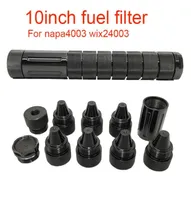 10 inch 1228 5824 Screw Cones Single Core Aluminum Black Solvent Trap Car Fuel Filter For NAPA 4003 WIX 240037955857