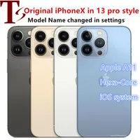100% Apple original reformado iPhone X em 13 Pro Style Phone desbloqueado com 13Pro BoxCamera Aparência 3G RAM 256GB ROM Smartphone