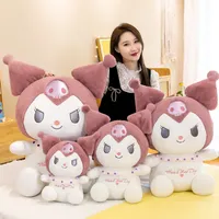 Kuromi Kuromi Plush Pillow Plush Plush Toy Animal personalizado Japón Japón Sanrio Plush Toy Anime Figura