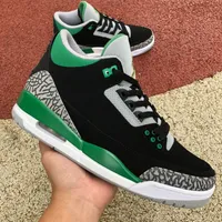 Jumpman 3s Men Basketball Shoes Top 3 Pine Green Black Cement Gray White Designer Sports Shoeakers Shoes with Box US7-13
