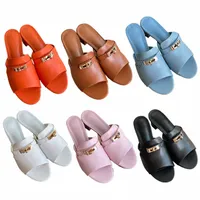 Slide Sandal Designer Woman Rubber High Heels Platform Slipper Outdoor Womens Slides Slippers Flops Ladies Sandals Slider Shoes 35-40 E1B5#