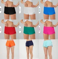Mujeres Summer Yoga Hotty Hot Shorts Hot Breatable R￡pido Sports Sports Ayope de bolsillo para mujeres Pantalones de fitness Princess Sportswear Gym Legging Lu