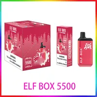 DOLODA ELF BOX 5500 Puffs E Cigarette Rechargeable 650mah Battery 0% 2% 3% 5% Disposable Vape Pen Device Kit Bar 13ml Pre-filled Cartridges Mesh Coil 10 Colors cigvapes