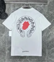 남성 클래식 티셔츠 하트 패션 CH 고품질 브랜드 편지 산스크리트 크로스 패턴 스웨터 티셔츠 디자이너 크롬 풀버 탑면 꼭대기 Tshirts