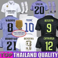 22 23 Player Version Toccer Jerseys 3rd Benzema Real Madrids 2021 Finals Champions 14 Kit Rodrgo Camiseta 2023 2024 Vini Jr Camavinga Tchouameni Football Shirt Kids