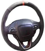 Coperchio del volante per auto in pelle scamosciata nera di alta qualità per Lincoln Mkz Continental MKC MKX Navigator Car Accessori interni9735438
