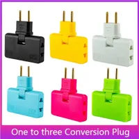 Sockets EU Extension Plug Electrical Adapter 3 In 1 Adaptor 180 Degree Rotation Adjustable For Mobile Phone Charging Converter SocketR230213