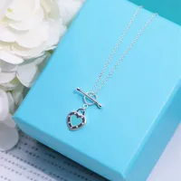 Люксрию дизайнерское ожерелье для женщины нежные голубые ожерелья для сердца сплавные материалы