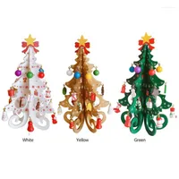 Décorations de Noël Desktop Tree Decoration ornements enfants faits à la main DIY STÉRÉO SCÈNE SCÈNE 2023