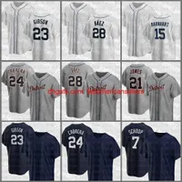 Camisas de beisebol personalizadas 2022 Javier Baez Jersey Miguel Cabrera Kirk Gibson Tucker Barnhart Jacoby Jones Dustin Garneau Jake Roge