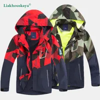 Jackets Boys' Coat Spring Winter Fleece Jacket Boys Windproof Raincoat Children Long Sleeve Hooded Clothes Polar Windbreaker Outerwear 230213
