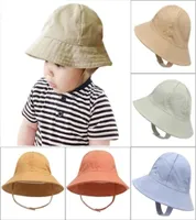 Baby Hat Summer Autumn Panama Baby Sun Hat Beach Accessories Kids Bucket Hat Baby Cap for Girls Boys 8 Colors 3M6Y 2205117963171