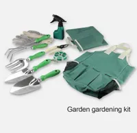 Power Tool Sets 11 Pcs Garden Set Aluminum Canvas Apron With Storage Bag Outdoor Tools Heavyduty Gardening Work4549357