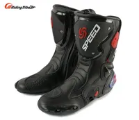 Stivali per calzature per motociclisti della moda stivali da corsa moto stivali protettivi in ​​pelle motocross scarpe lunghe B100127714585401