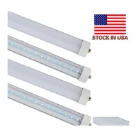 Led Tubes Fa8 8Ft Tube Lights 8 Ft T8 Single Pin 45W Shop Light Bbs Lamps 2400Mm Cold White 60006500K Drop Delivery Lighting Dhase