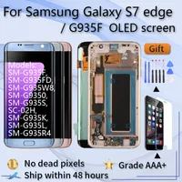 Para Samsung S7 Edge G935 G935F G935A G935FD Display de qualidade OEM com quadro sem digitalizador de pixels mortos para Samsung S7 Edge
