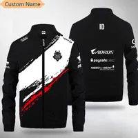 Herenjacks chaqueta de uniforme equipo lec g2 esports para hombre id personaliseerbare jersey straat hoodie kraag con capucha 230213
