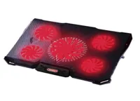 Laptop Cooler Cooling Pad With 5 Silence LED Light Fans 2 USB Port Speed Adjustable Notebook Holder For 12156 Inch Laptop17521215