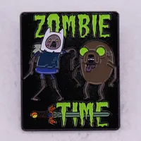 American Science Fantasy Adventure Time Finn e Jake Investigations Zombie Spillo Badge Cartoon Badge Cine Filmi Anime Giochi Pins duro raccolta metal