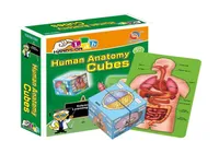 Science Discovery Human Body Organs Cube Book Classroom Demonstration Tools Toys Puzzle Anatomy Display For Kids Ages 6 2301112703182