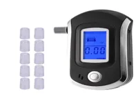 Profesjonalny cyfrowy tester alkoholowy Tester Backalyzer z 11 ustnikami AT6000 LCD Wyświetlacz DFDF224M8789131