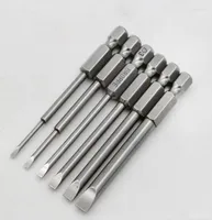Hand Tools Pcsset 14quot 75mm 26mm Slotted Screwdriver Bit S2 Magnetic Electric Drill Flathead Screwdriver Head Power Driver1428891