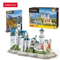 CubicFun 3D Puzzles National Geographic Booklet Germany Neuschwanstein Castle Architecture Model Building Kits for Adults Kids 0213