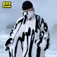Kurtki męskie 2023 Zimowe hip -hopowe polar para swobodne ciepłe płaszcze parkas mężczyźni kobiety faux fur grube kurtka harajuku streetwear tops