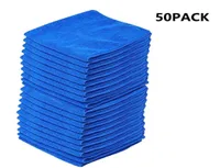 Blue Microfiber Cleaning Drying Soft Hemming e Cloth Detailing Car Wash Towel 30CMX30CM3339092
