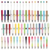 Hostess Girly Charms Bead Pen DIY lapiceros Personalized Beaded Decorative Beads Ballpoint Pen Metal Blank Handcraft Beadable Kits for Pens