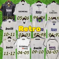Retro Real Madrids koszulki piłkarskie koszulki piłkarskie guti seedorf Carlos Ronaldo Zidane Beckham Raul Finały Kaka 01 02 03 04 94 96 97 98 99 Klasyczne mundury vintage mundury